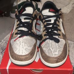 Rare Nike dunk prm brown snakeskin (Japan Exclusive)-DS-OBO