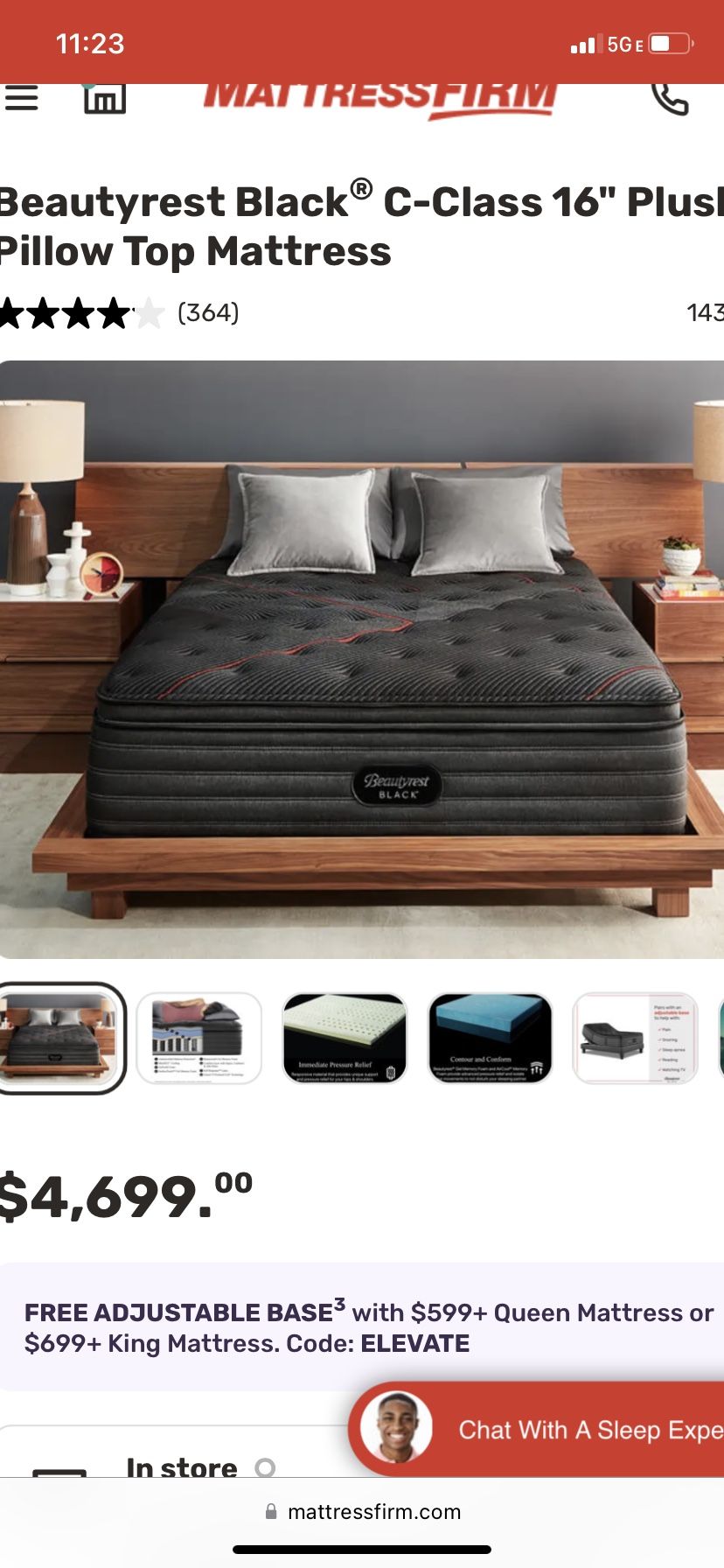 Beautyrest Black C Class Pillow Top Medium King Size Brand...