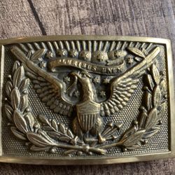 100% Brass Belt Buckle, Vintage