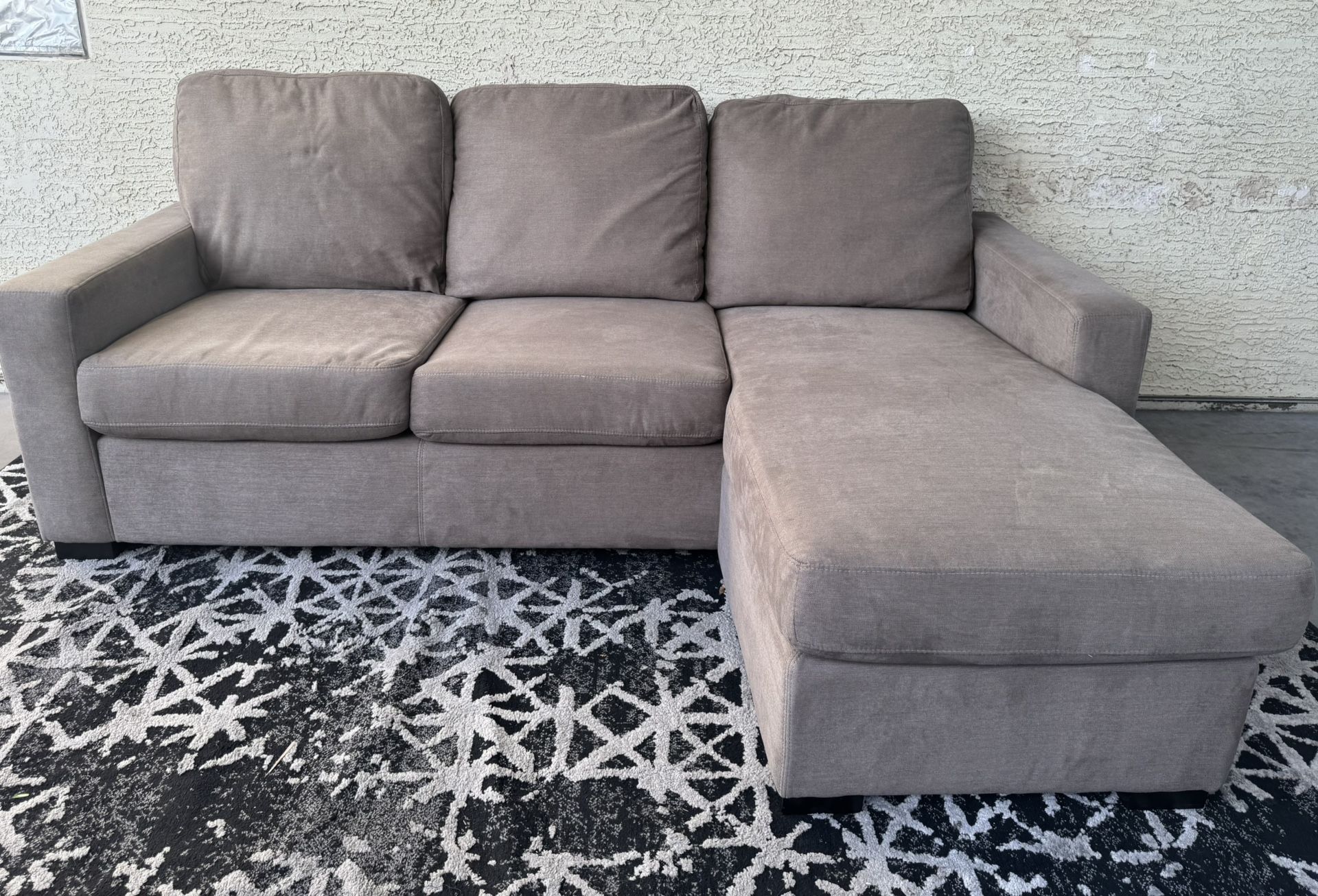 Taupe Sectional with Reversible Chaise (WILL DELIVER)
