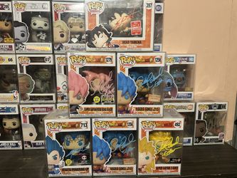 Dragon Ball Z Funko Pops Signed 