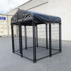 $170 (New) Heavy duty kennel with cover dog cage crate pet playpen (4’l x 4’w x 4.5’h) 