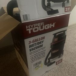 BLACK AND RED HYPER TOUGH 3-GALLON WET/DRY VACUUM