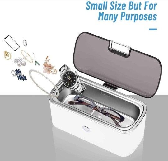 Ultrasonic Jewelry Cleaner Machine, Ultrasonic Cleaner, 50kHz, 5 Minutes Cleaning Time, Digital Jewe
