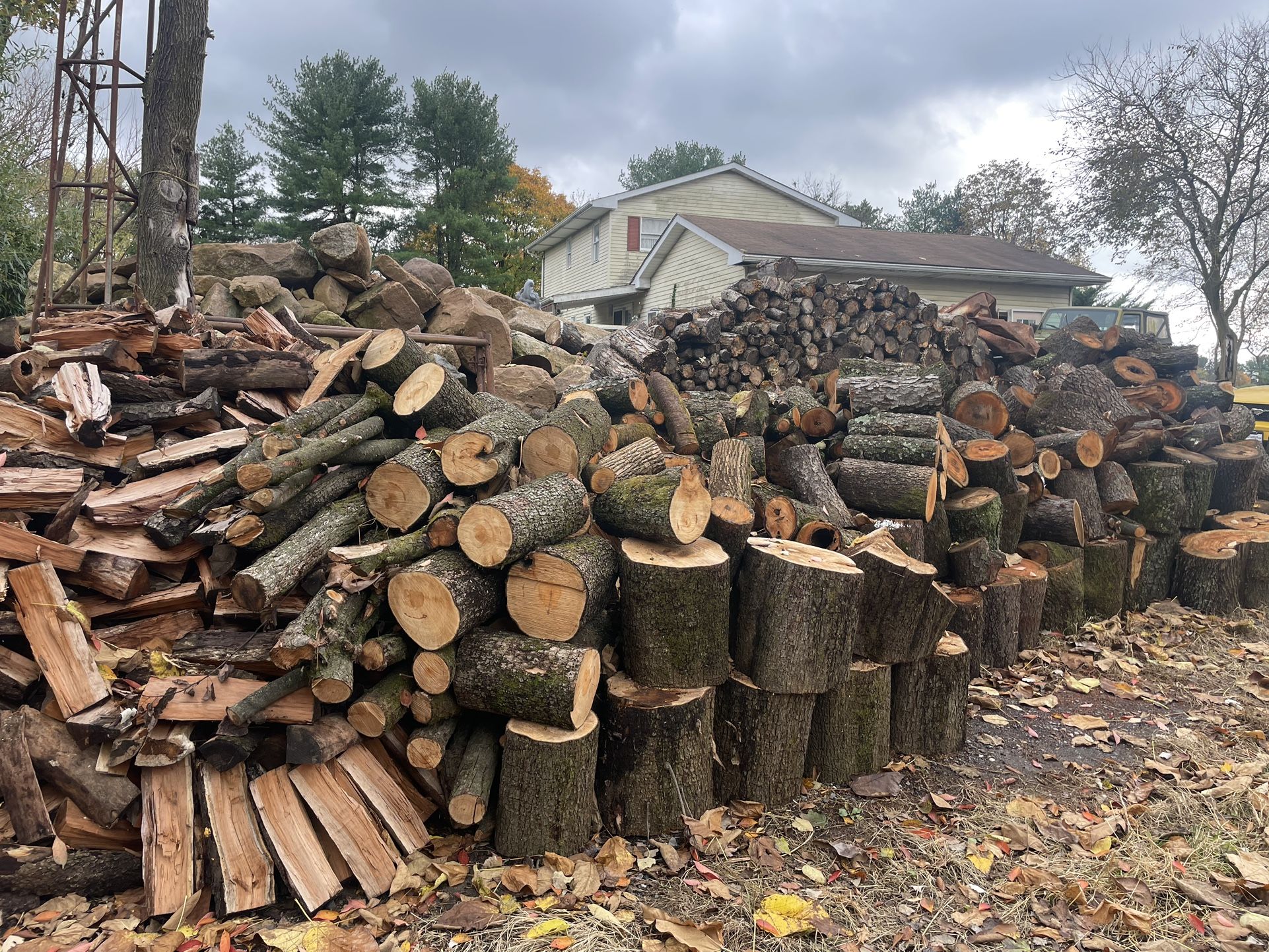 Seasoned Firewood Black Walnut, Cherry, Pear. Split And Full Sections  65+ Cords!!