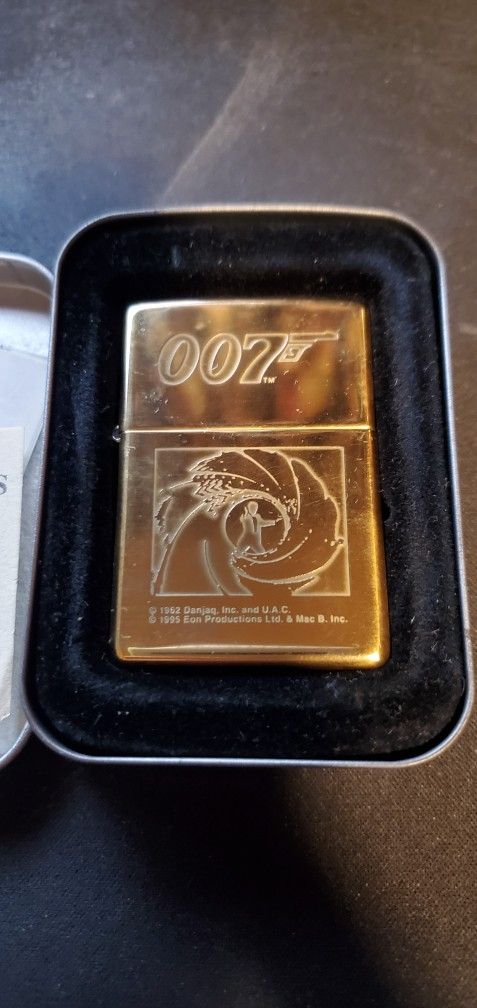 007 James Bond Solid Brass Tornado Zippo 1996