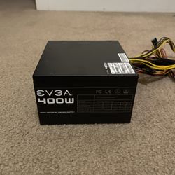 EVGA 400W Power Supply 100-N1-0400 with Plug 100N10400L1 Used