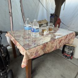 Dining Table W/ Glass Top