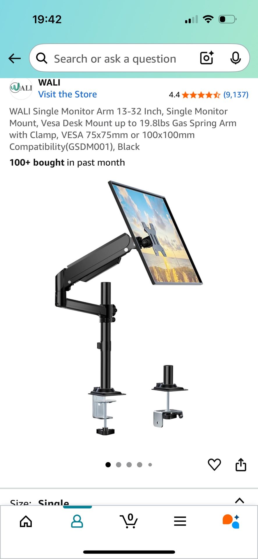 Monitor Arm Like New 