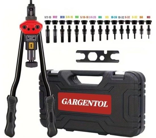 Rivet Nut Tool Kit, 16-Inch Rivnut Tool with 15 Metric