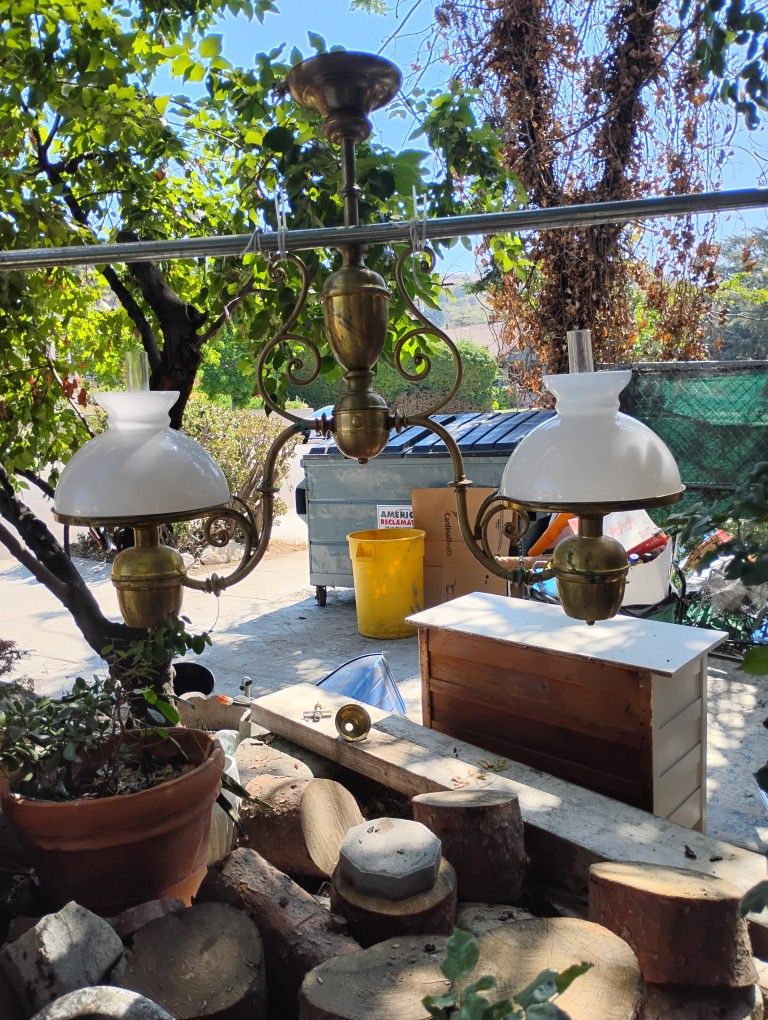 Antique Light Chandelier For Over Pool Table