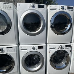 White Kenmore Front Load Washer And Dryer Gas Set We Deliver And Install🚚👨🏻‍🔧