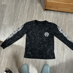 Black Chrome Hearts floral Long sleeve Tshirt