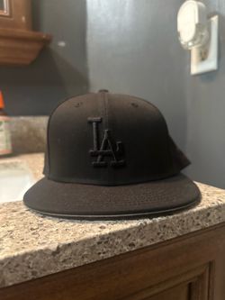 All Black Dodger hat