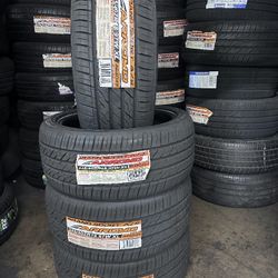 SET OF FOUR NEW TIRES 245/40/18 ARROYO GRANDSPORT A/S INCLUDING MOUNT AND BALANCE, ASK ME FOR SIZES AND BRANDS 