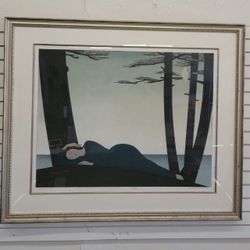 Will Barnet Reclining Woman Framed Lithograph, 1982, 125/300