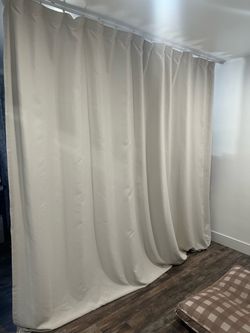 Blackout Curtain Room Divider + Ceiling sliding Rod