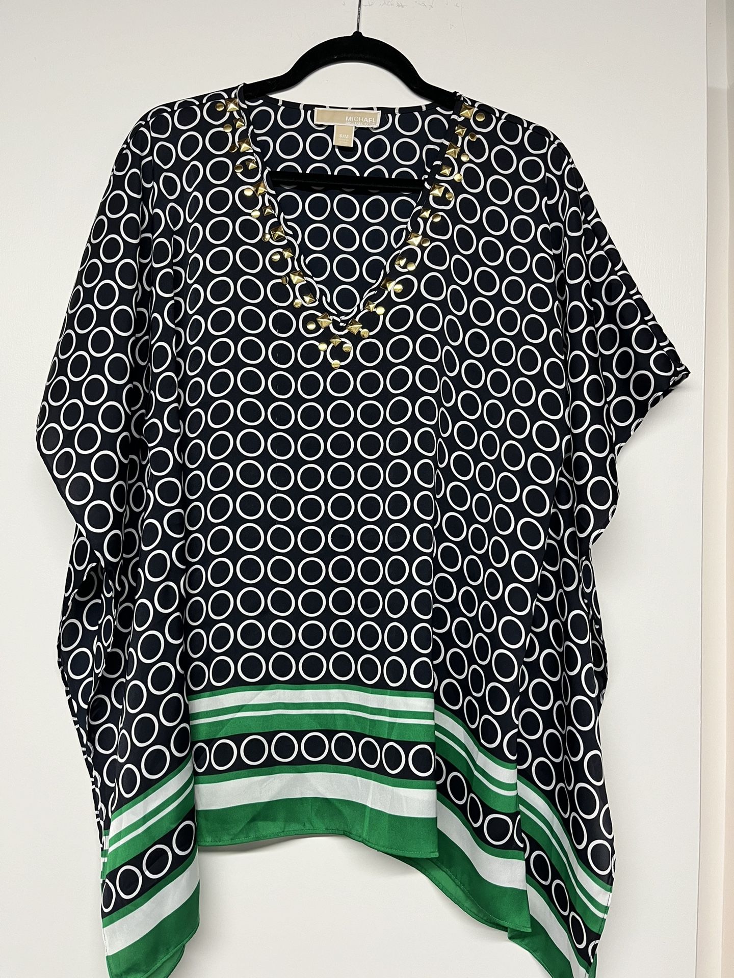 Michael Kors Hanky Style New Geometric Pattern Top S/M