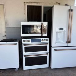 GE café rose gold kitchen set