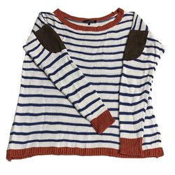 Lemon Tart striped cropped sweater size small