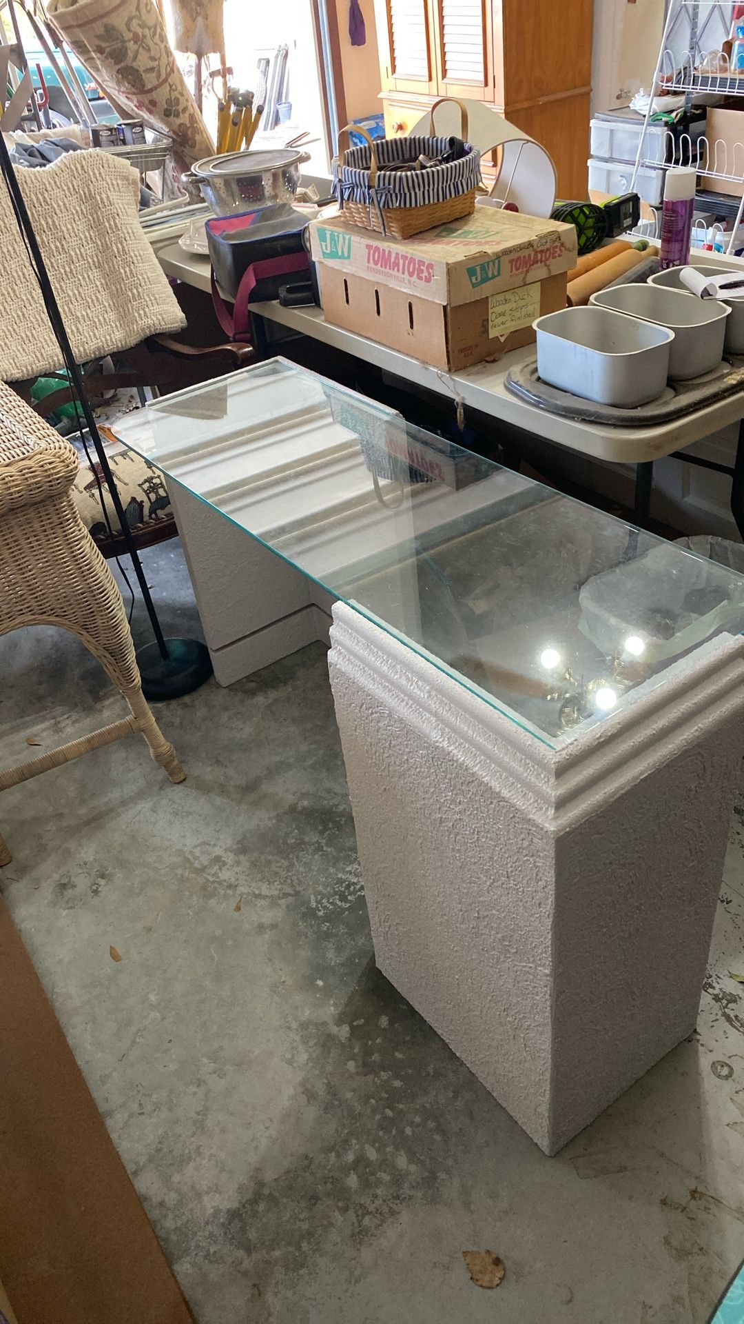 Wood And Glass Console Table