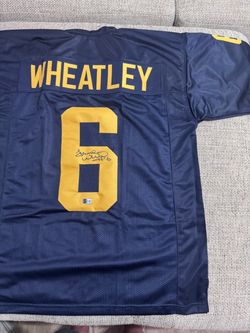 Tyrone Wheatley Signed Autograph Custom Jersey-Beckett Coa-Michigan Wolverines