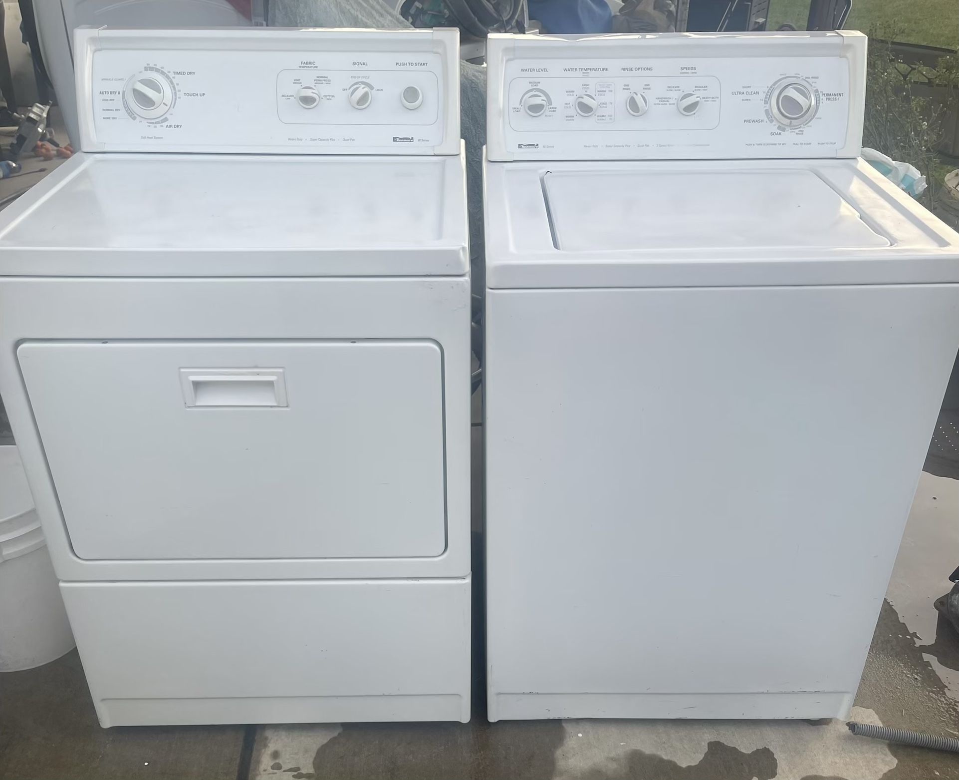 WASHER AND ELECTRIC DRYER