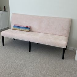 Soft Velvet Pink Bench $500.00