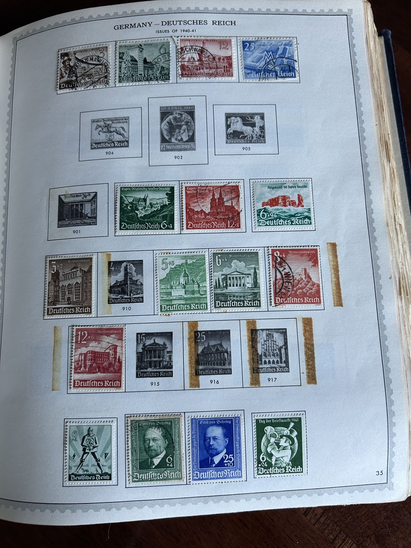 Germany 🇩🇪 Deutsches Reich a lot of 16 postage stamps issued 1940 to 1941.