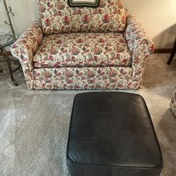 Loveseat and Foot Stool 