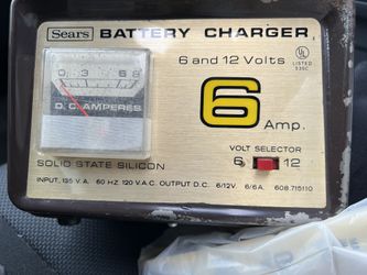 Vintage "RARE" Sears Battery Charger 6 & 12 Volt 6 Amp Model # (contact info removed)8
