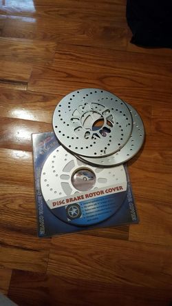 Cross drill disc brake rotor cover