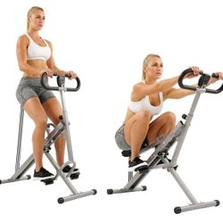 Sunny Health & Fitness Upright Row-N-Ride™ Rowing Machine Rower for Full Body Workout, Glutes, Squat Assist, and Exercise.