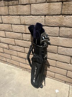 Golf clubs with bag