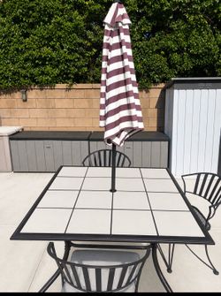52” Outdoor Patio Table + Umbrella – $75 OBO