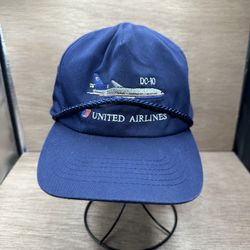 DC-10 United Airlines Snapback Vintage Cap Hat