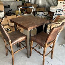Moira Reclaimed Wood Counter High Top Bar Table