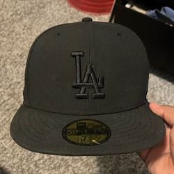 Black LA dodgers hat