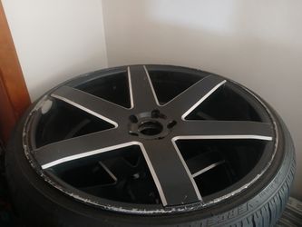 24' rims with tires