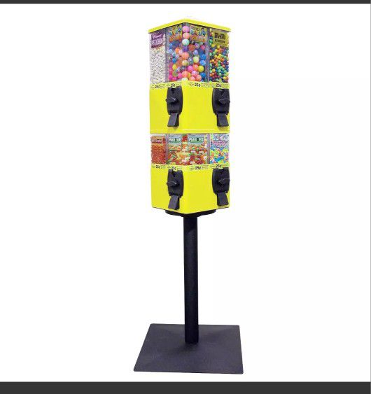 NEW - TWO (2) U-Turn 8 Head Carousel Candy Vending Machines - Free Shipping US48