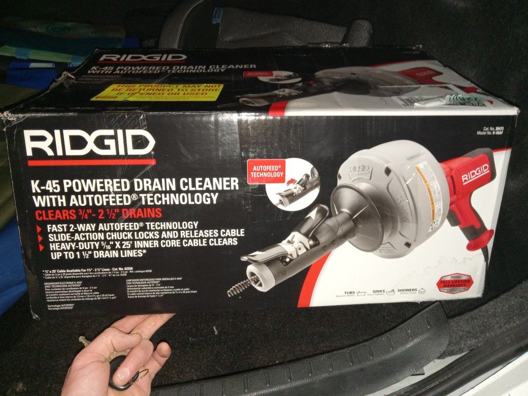 Ridgid K45 Drain Cleaning Machine With Autofeed Technology for Sale in