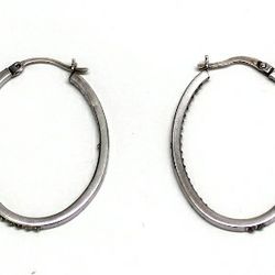 Ladies Sterling Silver Hoop Earrings