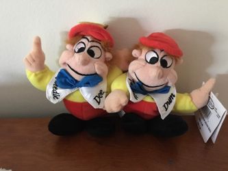 Disney Tweee Dee/Tweedle Dum bean bag set