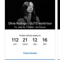 2 Olivia Rodrigo tix 