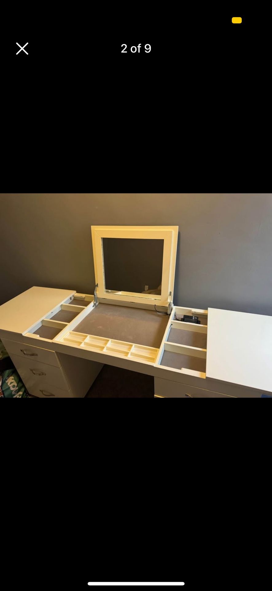 White Wooden Vanity Desk