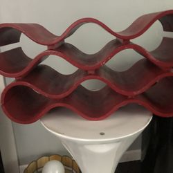 Mid Century Modern Bent Wood Wine Rack
