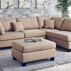 Brand New Sectional Sofa Couch With Ottoman (available For Same Day Pick Up)