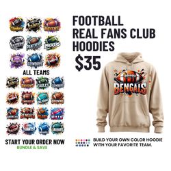 🔥 REAL FANS CLUB HOODIES 🔥 Custom • Cozy • 100% Cotton