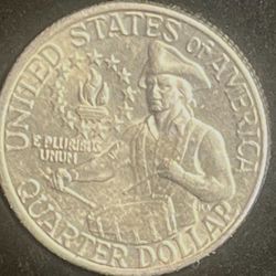 Bicentennial Quarter Error doubling in date and in God we trust