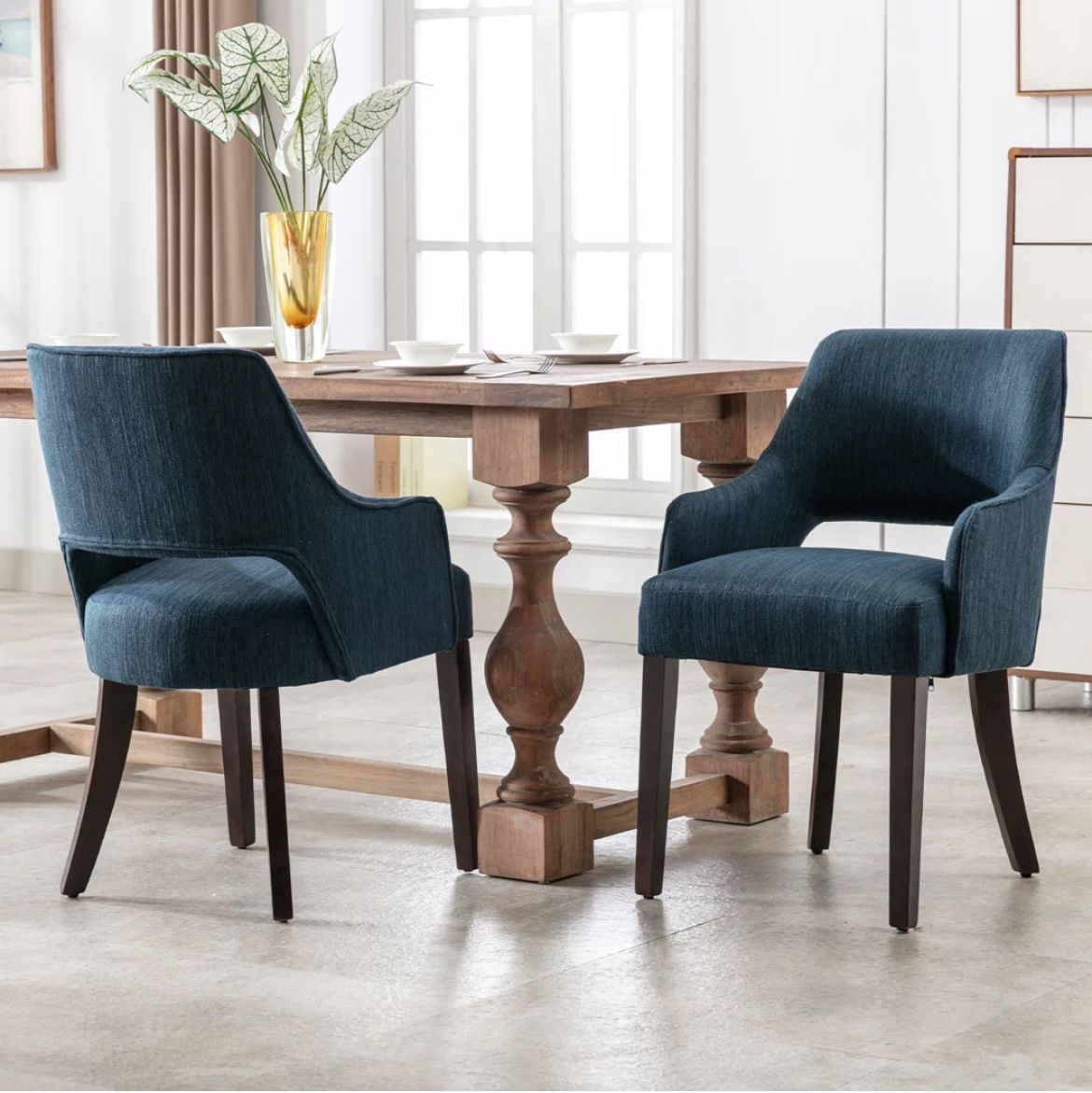 Haziqah 19.5” H Upholstered Armchairs Set Of 2 - New In Box